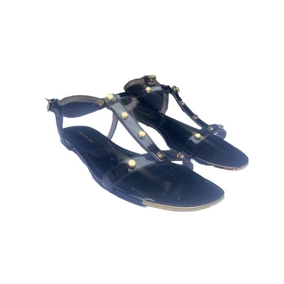 New Bandolino 8.5 Black Gold Accent Trim Sandals BDTAOS Taos 1541 Women’s size - Picture 8 of 12